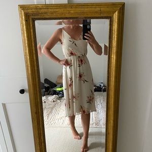 Cream floral dress